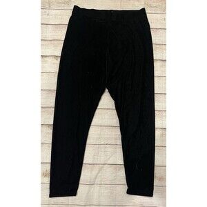Nine West Women's Pants Black Velvet\Velour pull on Size Large